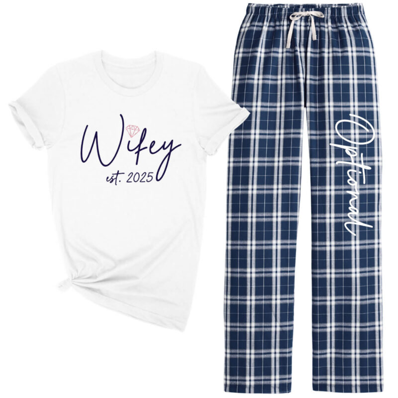 "Wifey" Flannel Pants Set