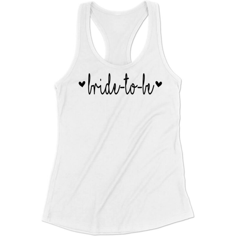 "Bride to be" Tank Top with Hearts
