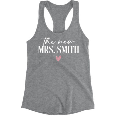 "The New Mrs." Bride Tank Top - Script