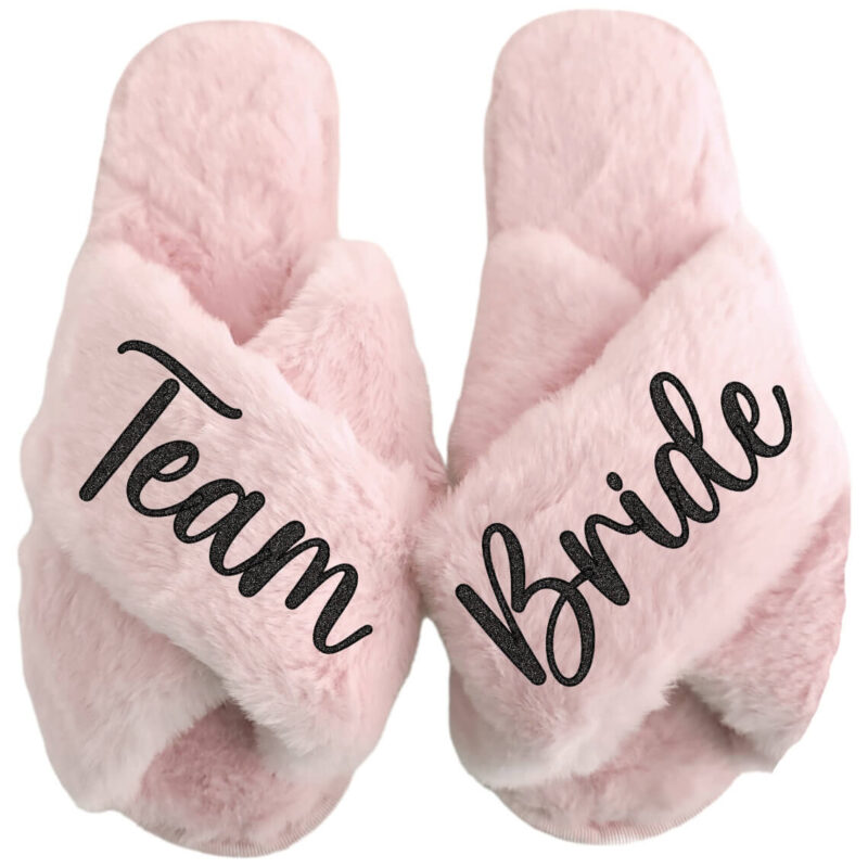 Team Bride Fuzzy Slippers