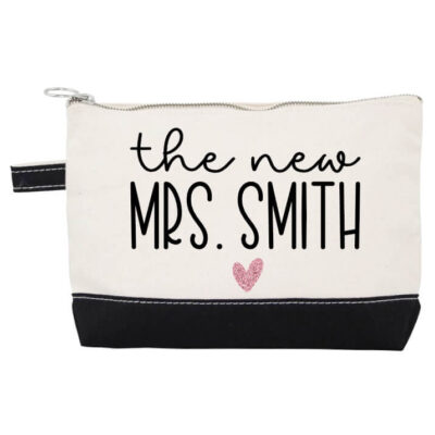 The New Mrs. Canvas Makeup Bag