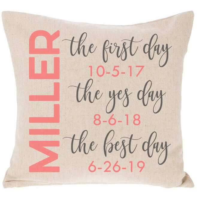 "First Day, Yes Day, Best Day" Throw Pillow