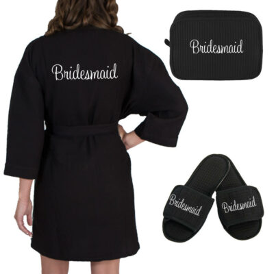 Personalized Bridal Party Waffle Robe Set