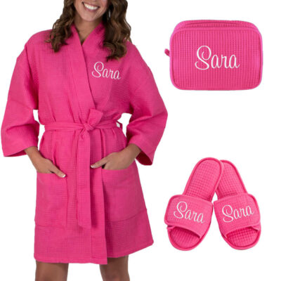 Personalized Waffle Robe Set with Name