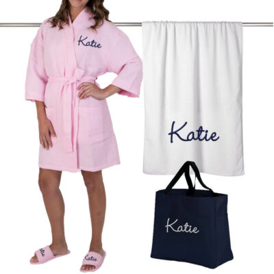 Personalized Bridal Party Gift Bag Spa Set