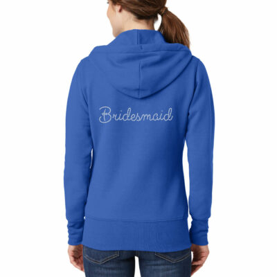 Full-Zip Rhinestone Bridesmaid Hoodie