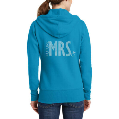 Rhinestone "Future Mrs." Full-Zip Bride Hoodie - Block