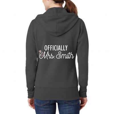 Full-Zip "Officially Mrs." Bride Hoodie