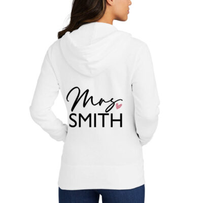 "Mrs." Full-Zip Bride Hoodie with Heart