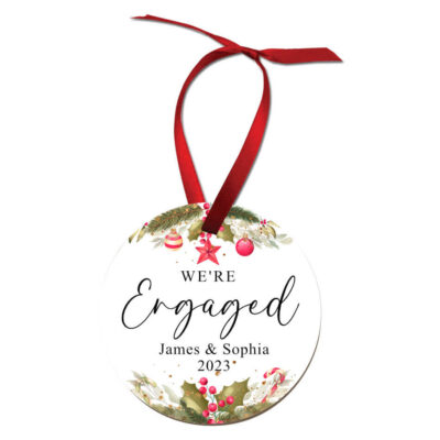'We're Engaged' Christmas Ornament