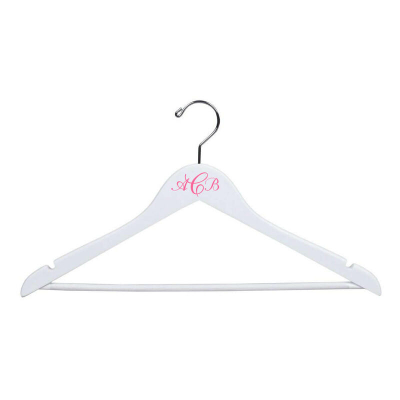 Monogrammed White Hanger