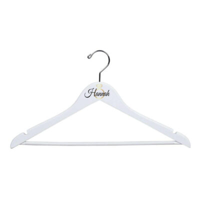 White Hanger with Name & Ring