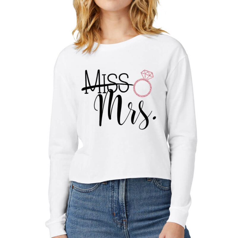 "Miss" to "Mrs." Wide Neck Shirt