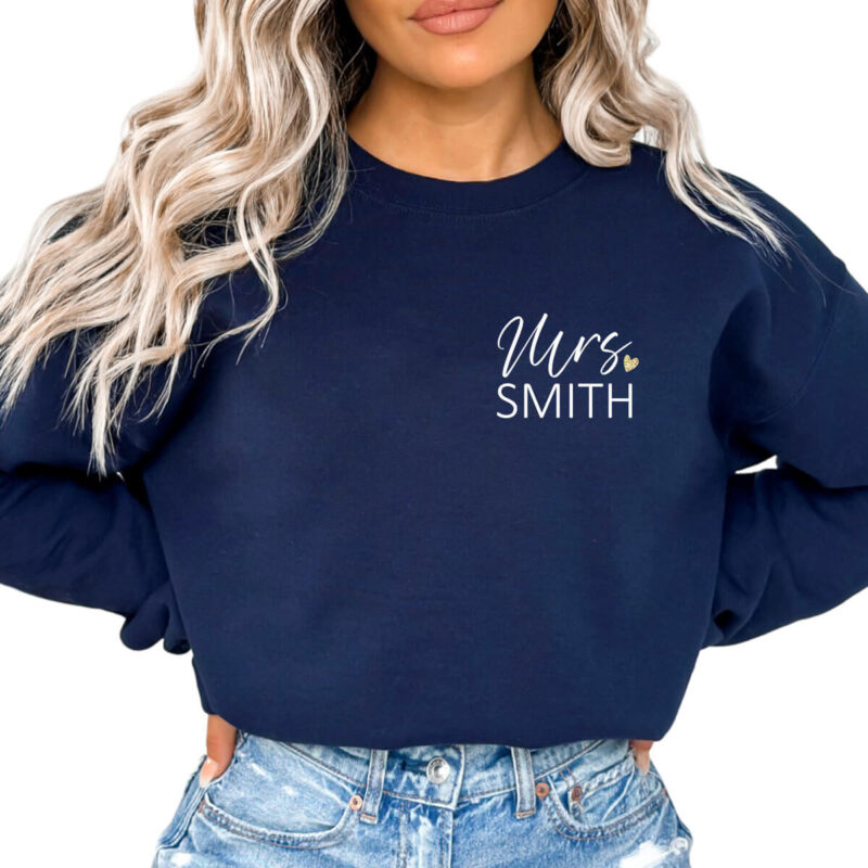 Mrs. Bride Sweatshirt with Heart