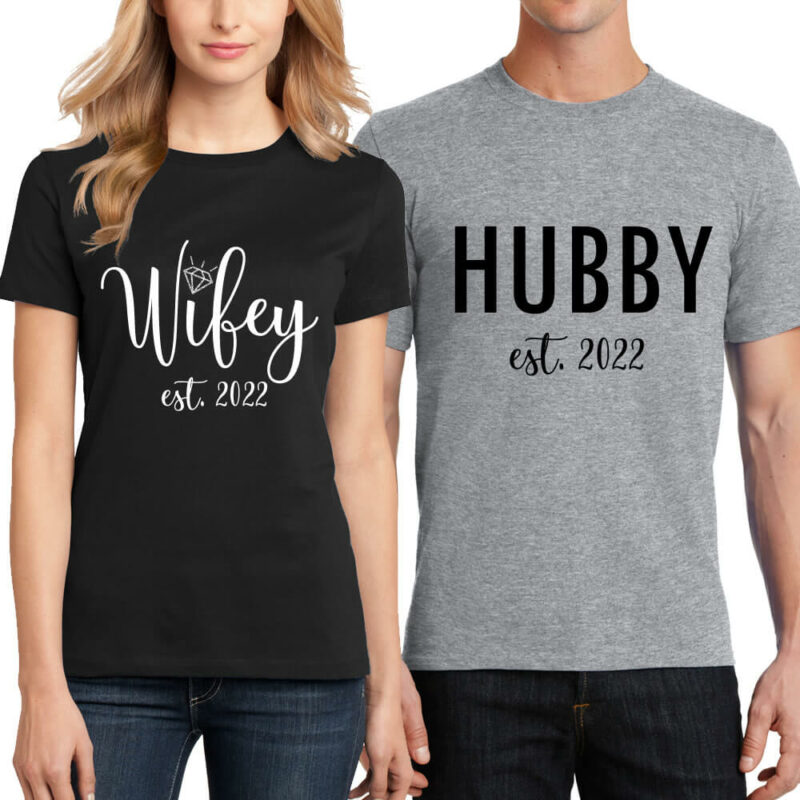 Hubby & Wifey Est. T-Shirt Set