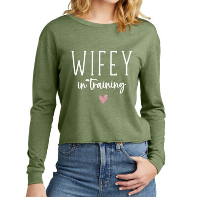 ‘Wifey in Training’ Long Sleeve Midi Shirt