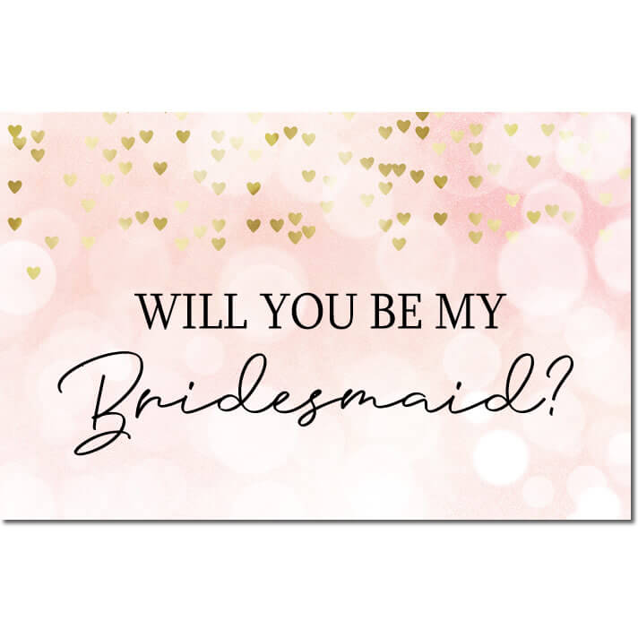 Printable Will you be my Bridesmaid Card Heart Bubbles Personalized