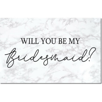 Will you be my Bridesmaid Card - Marble