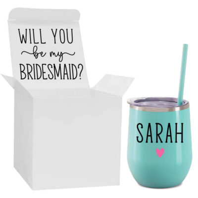 Will you be my Bridesmaid Wine Tumbler Gift Box Set