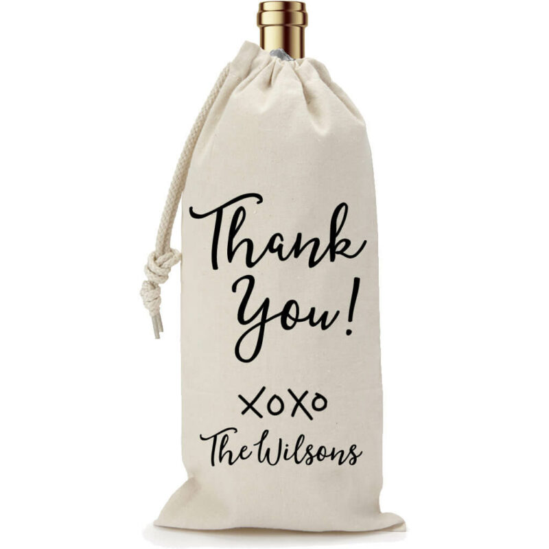 Personalized "Thank You" Wine Bag