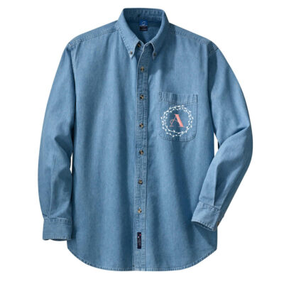 Wreath Monogram Denim Shirt