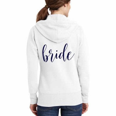 Full-Zip Bride Hoodie - Lowercase Script