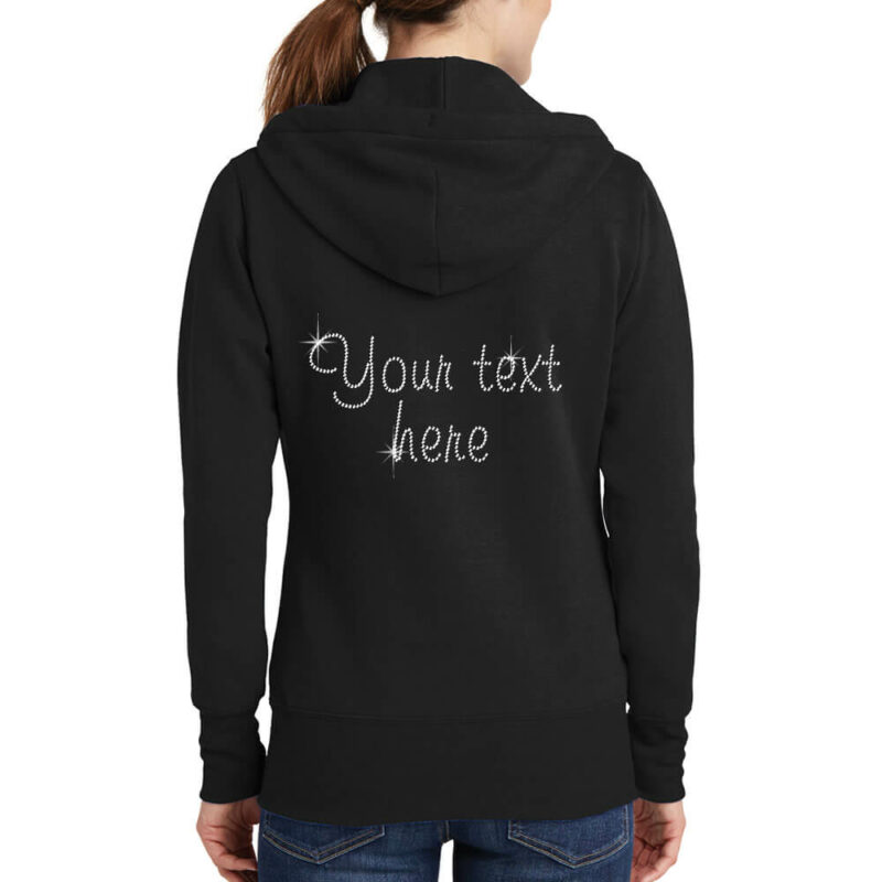 Create Your Own Rhinestone Zip Hoodie Personalized Brides